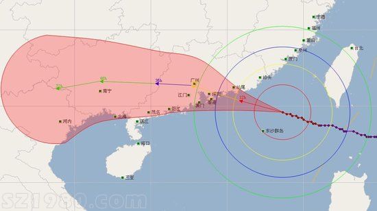 臺(tái)風(fēng) 天兔 傍晚或正面登陸珠三角 12市大面積停課