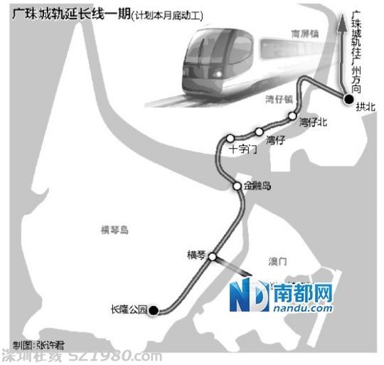廣珠城軌本月底正式動(dòng)工 將無縫對(duì)接澳門輕軌