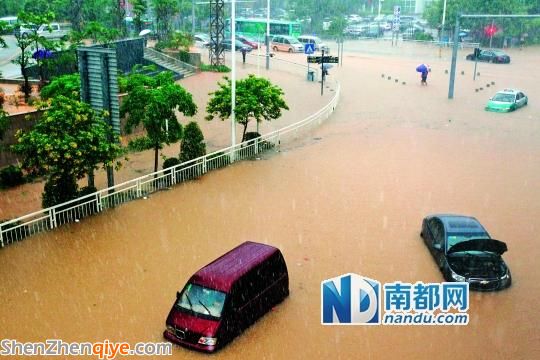 <a href=http://www.thesurfingworld.com/shenzhen/ target=_blank class=infotextkey>深圳</a>全城水浸 兩千輛車被淹