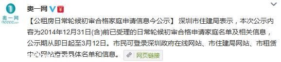 <a href=http://www.sz1980.com/shenzhen/ target=_blank class=infotextkey>深圳</a>公租房日常輪候初審合格名單公示