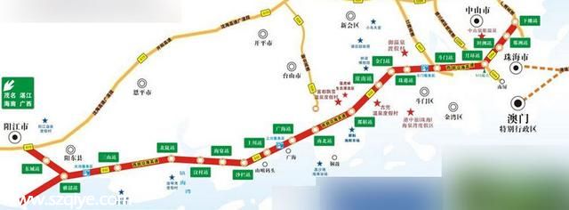 今起粵西沿海高速部分路段將全封閉交通管制