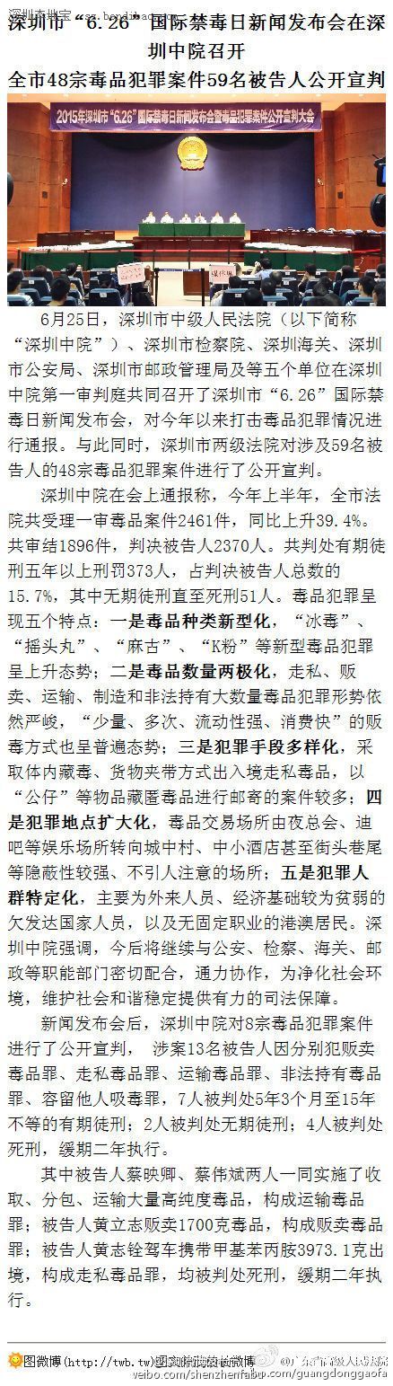 今年上半年<a href=http://www.thesurfingworld.com/shenzhen/ target=_blank class=infotextkey>深圳</a>毒品案件同比上升39.4%