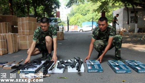 廣東邊防武警查獲仿真槍1萬3千多支 偽造精致威力驚人（圖）