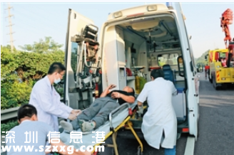 龍大高速路兩車追尾 司機被困駕駛室