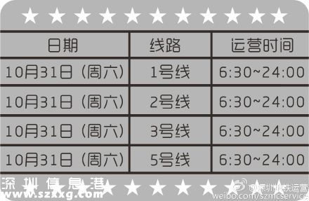萬(wàn)圣夜深圳(www.thesurfingworld.com)地鐵運(yùn)營(yíng)時(shí)間延至24時(shí)