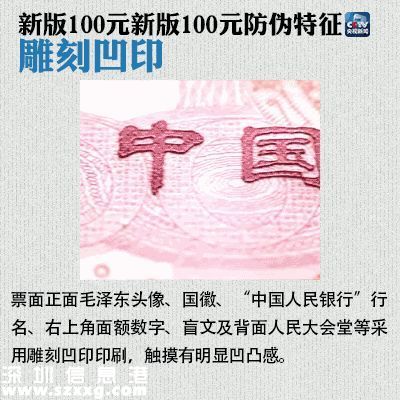 今起新版100元正式流通 快速識(shí)別新版人民幣