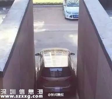 女司機霸氣停車 網(wǎng)友：她是怎么出來的？
