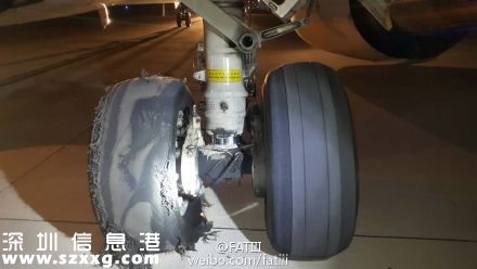 深圳(www.thesurfingworld.com)飛杭州客機(jī)因爆胎備降上海虹橋機(jī)場(圖)