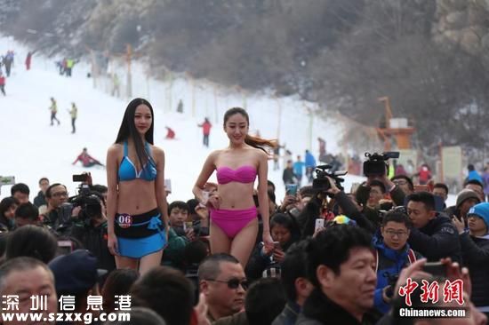 零下3度泳裝走秀