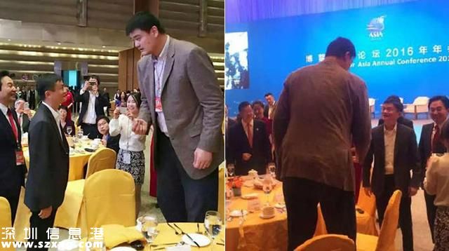 姚明馬云同框照走紅 兩“小巨人”造萌照(圖)