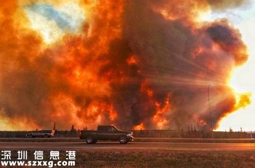 加拿大在燃燒！山火失控，10萬(wàn)人逃離，城市一片廢墟……
