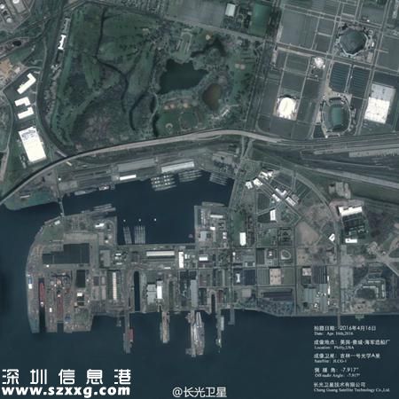 中國吉林一號衛(wèi)星高清拍攝美軍港 