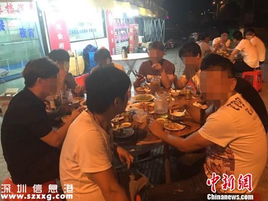 圖為：美味上桌引警察圍觀?！貛X公安提供　攝
