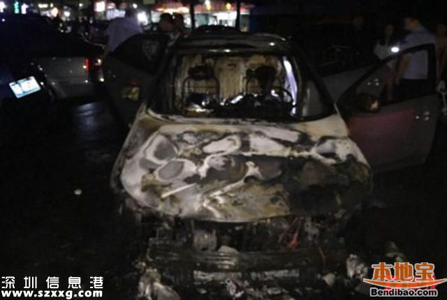 驚險！深圳一家3口剛離車 車就起火爆炸
