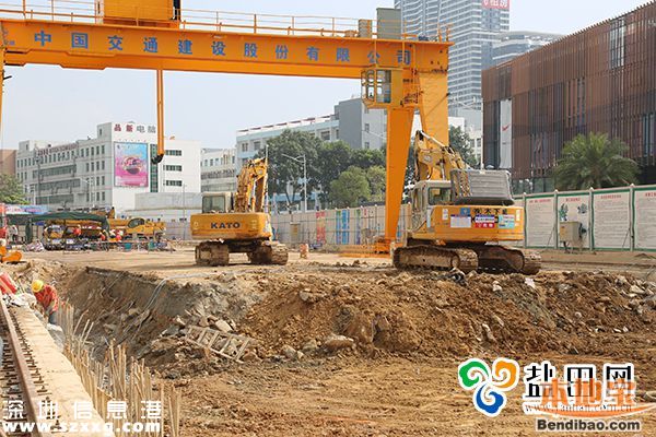 <a href=http://www.thesurfingworld.com/shenzhen/ target=_blank class=infotextkey>深圳</a>地鐵8號(hào)線海山站 進(jìn)入主體結(jié)構(gòu)施工階段