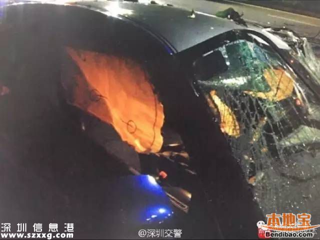 深圳百萬跑車撞成廢鐵 司機回家睡覺