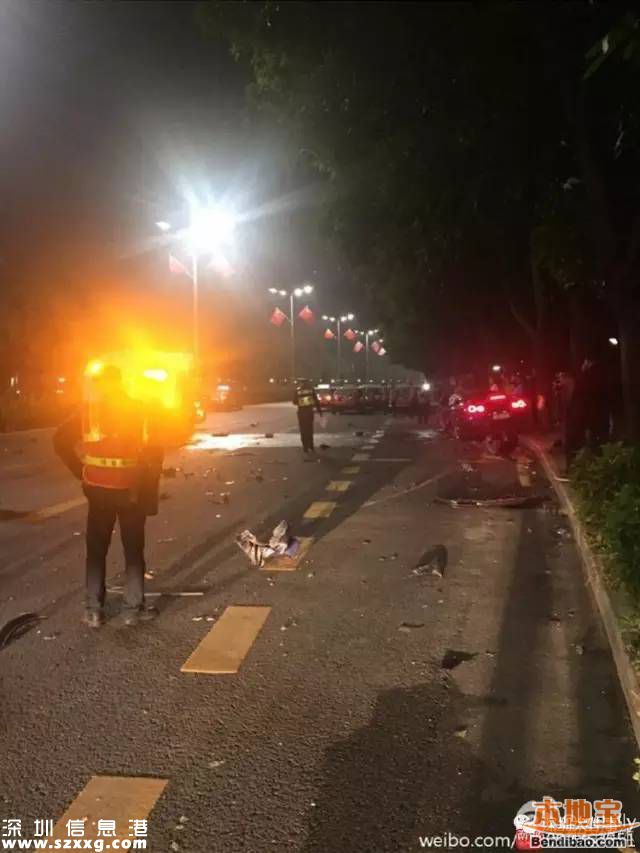 深圳百萬跑車撞成廢鐵 司機回家睡覺