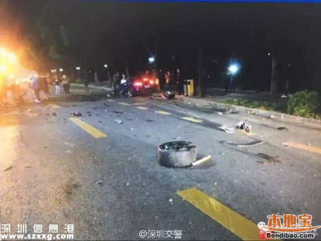 深圳百萬跑車撞成廢鐵 司機回家睡覺