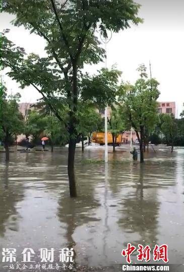 一場大雨，南京部分城區(qū)又見“碧波蕩漾”　城管供圖